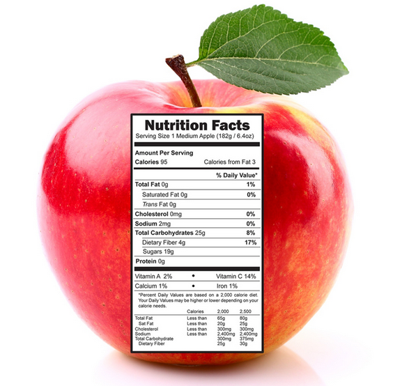 Calories in 1 large Golden Delicious Apples and Nutrition Facts